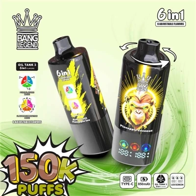 BANG LEGEND 150K Puffs 6-in-1: iš naujo apibrėžti vienkartinių elektroninių c...