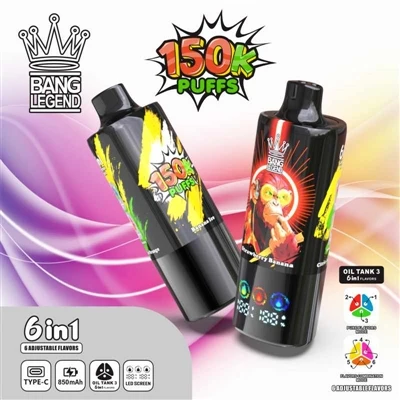 BANG LEGEND 150K PUFFS VAPE – naujas aukštos kokybės{1}}vienkartinių e{2}ciga...