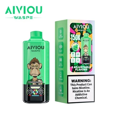 WASPE Aiviou 6 in 1 150K Puffs Disposable Vape – didelės-talpos, daugiafunkci...