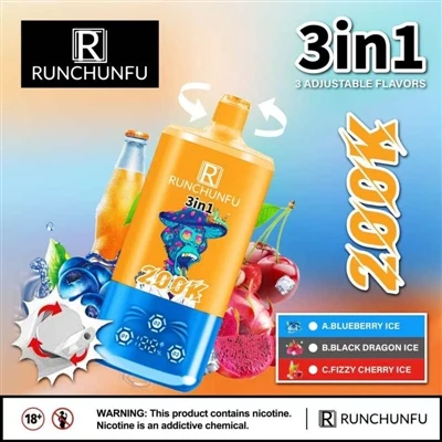 Runchunfu 200K Puffs: naujas vienkartinių elektroninių cigarečių struktūros i...