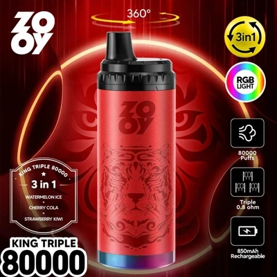 ZOOY KING 3-in-1 80000 Puff vienkartinis gartraukis: technologinės naujovės i...
