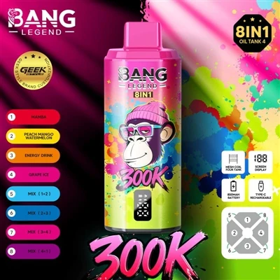 „Bang Legend 300K“ – vienkartinių elektroninių cigarečių ilgaamžiškumo ribos