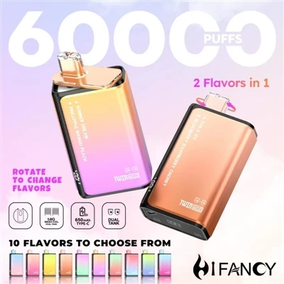 HIFANCY TWINMAX 60K – mėgaukitės dviem skoniais ir mėgaukitės kiekvienu kąsneliu