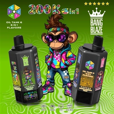 BANG BLAZE 200000 61: šeši skoniai viename, su jais tikrai galima žaisti ilgą...