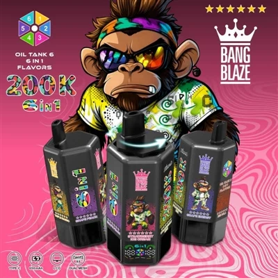 BANG BLAZE 6 colių1 200K: viena lazda rankoje, šeši skoniai viename, jūs žino...