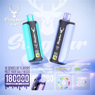 Stag Bar 6in1 180K Puffs: vienas įrenginys, atliekantis šešis darbus, tai tik...