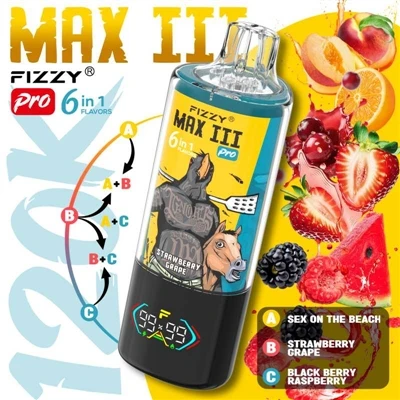 Fizzy MAXIII Pro 120K Puffs Vape: prietaisas, kuris tikrai supranta tingių žm...