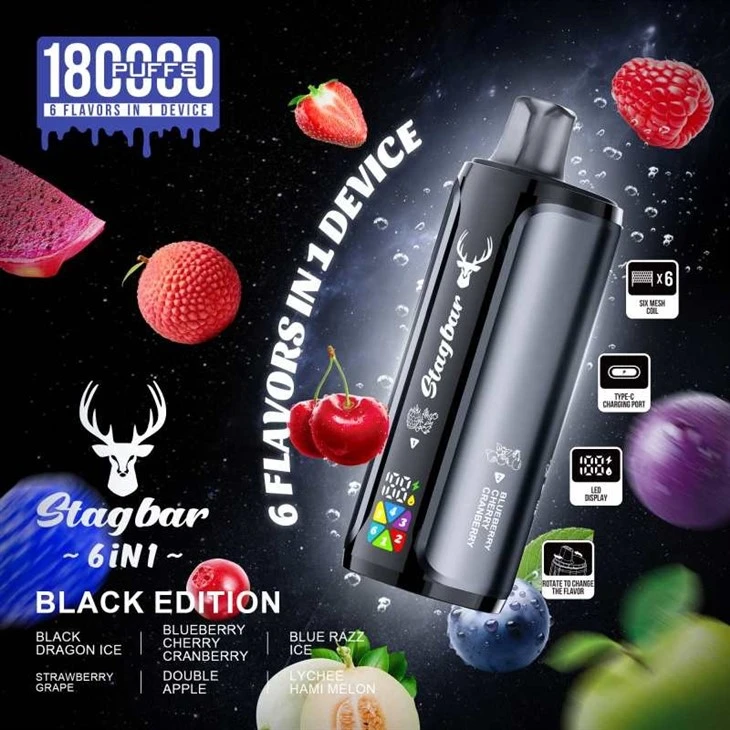 StagBar 6in1 180K Puffs Vap factory StagBar 6in1 180K Puffs Vap factory